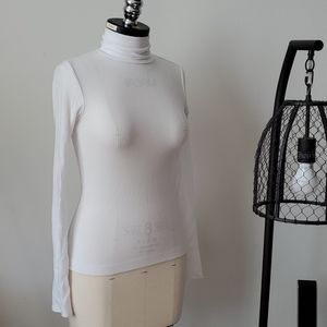 7 For All Mankind Ribbed Long Sleeve Top